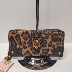 Juicy Couture Leopard Print Women's Zip Around Wallet